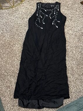 Vintage Positive Attitude Long Black Dress